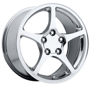 1997-2004 Corvette C5 2000 Style Thin Spoke Chrome Wheel Set - 17x85/18x95 - W/Chrome Lugnuts - CA-73542-Corvette-Store-Online