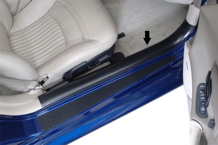 1997-2004 Corvette Inner Door Sill Protectors - Full Length Black - CA-75279-Corvette-Store-Online