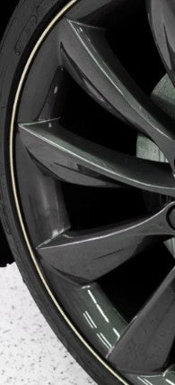 1997-2023 Corvette Colored Wheel Bands Kit - Black Holder/White Insert - CA-75380-Corvette-Store-Online