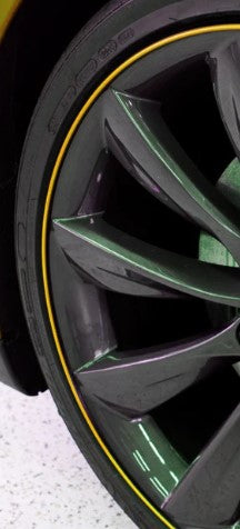 1997-2023 Corvette Colored Wheel Bands Kit - Black Holder/Yellow Insert - CA-75383-Corvette-Store-Online