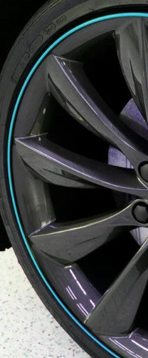 1997-2023 Corvette Colored Wheel Bands Kit - Black Holder/Sky- Grabber-Blue Insert - CA-75385-Corvette-Store-Online