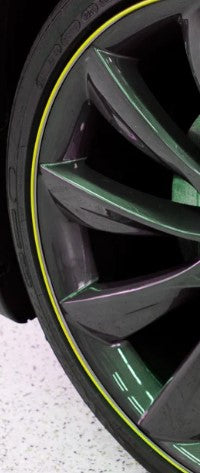 1997-2023 Corvette Colored Wheel Bands Kit - Silver Holder/Yellow Insert - CA-75389-Corvette-Store-Online