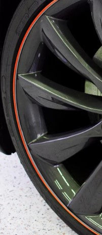 1997-2023 Corvette Colored Wheel Bands Kit - Silver Holder/Orange Insert - CA-75391-Corvette-Store-Online
