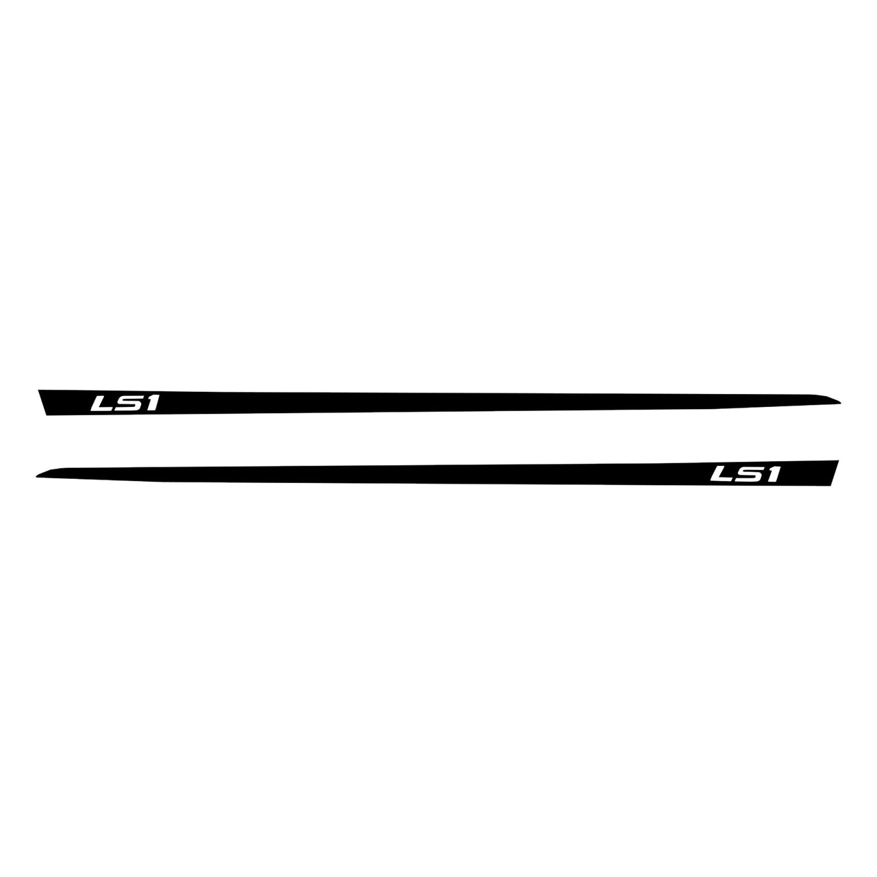 1997-2004 Corvette Hood Stripe Decals - Gloss Black - LS1 Script - CA-75621-Corvette-Store-Online