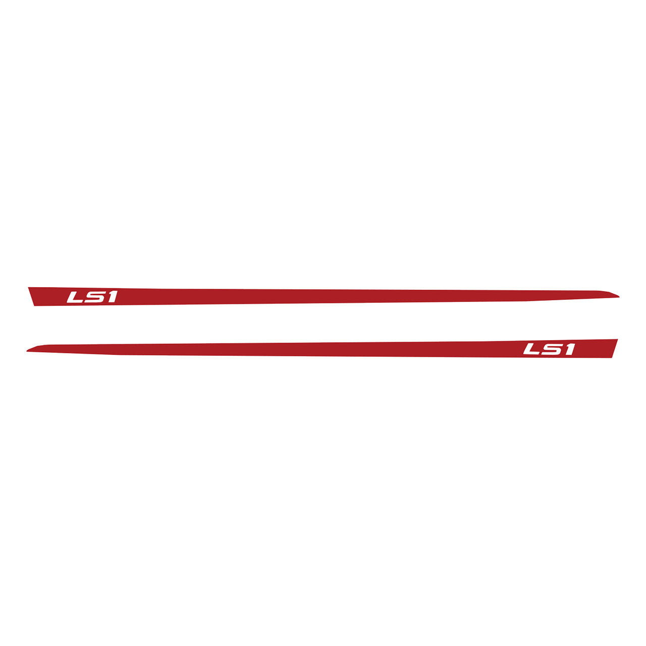 1997-2004 Corvette Hood Stripe Decals - Gloss Red - LS1 Script - CA-75624-Corvette-Store-Online