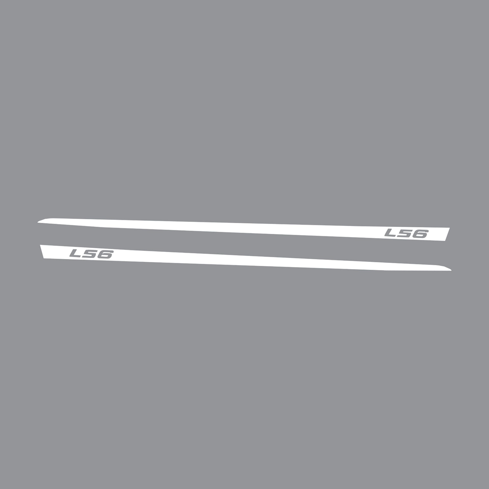 1997-2004 Corvette Hood Stripe Decals - Gloss White - LS6 Script - CA-75626-Corvette-Store-Online
