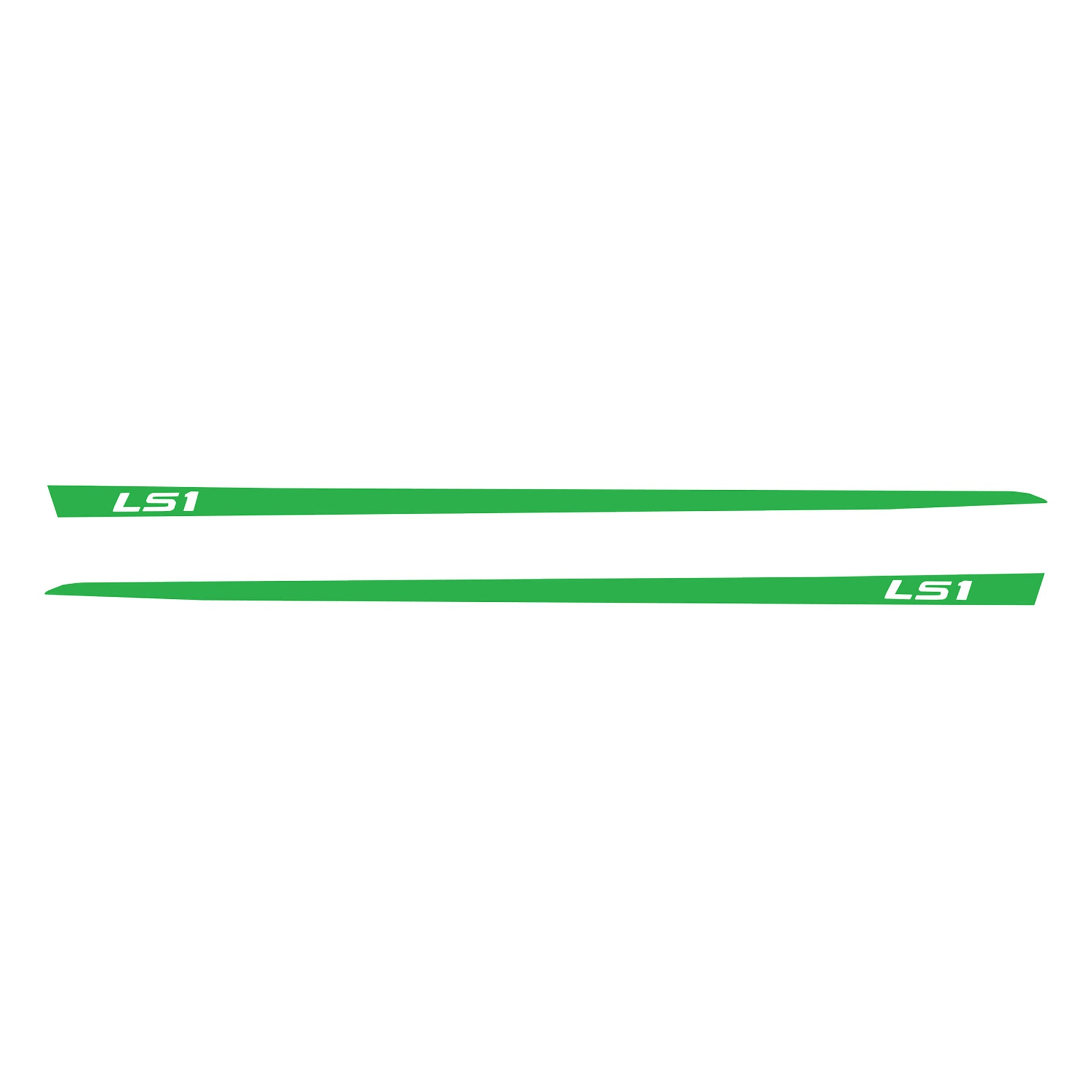 1997-2004 Corvette Hood Stripe Decals - Gloss Lime Green - LS1 Script - CA-75630-Corvette-Store-Online