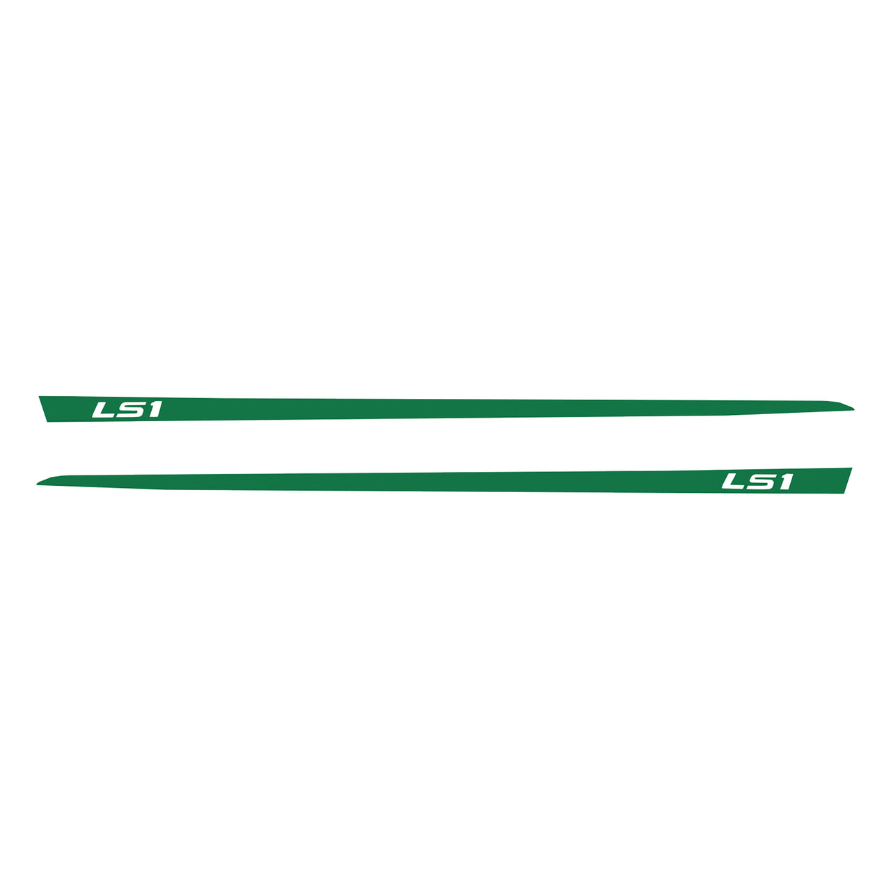 1997-2004 Corvette Hood Stripe Decals - Gloss Green - LS1 Script - CA-75632-Corvette-Store-Online