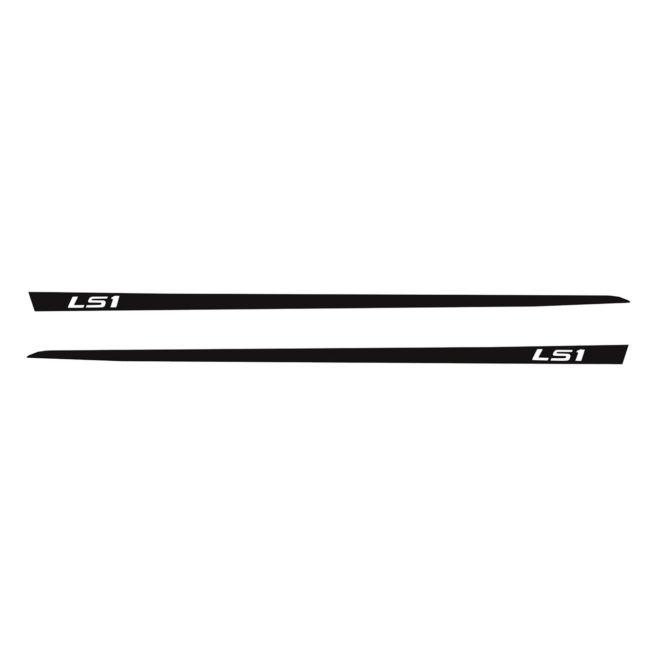 1997-2004 Corvette Hood Stripe Decals - Matte Black - LS1 Script - CA-75634-Corvette-Store-Online