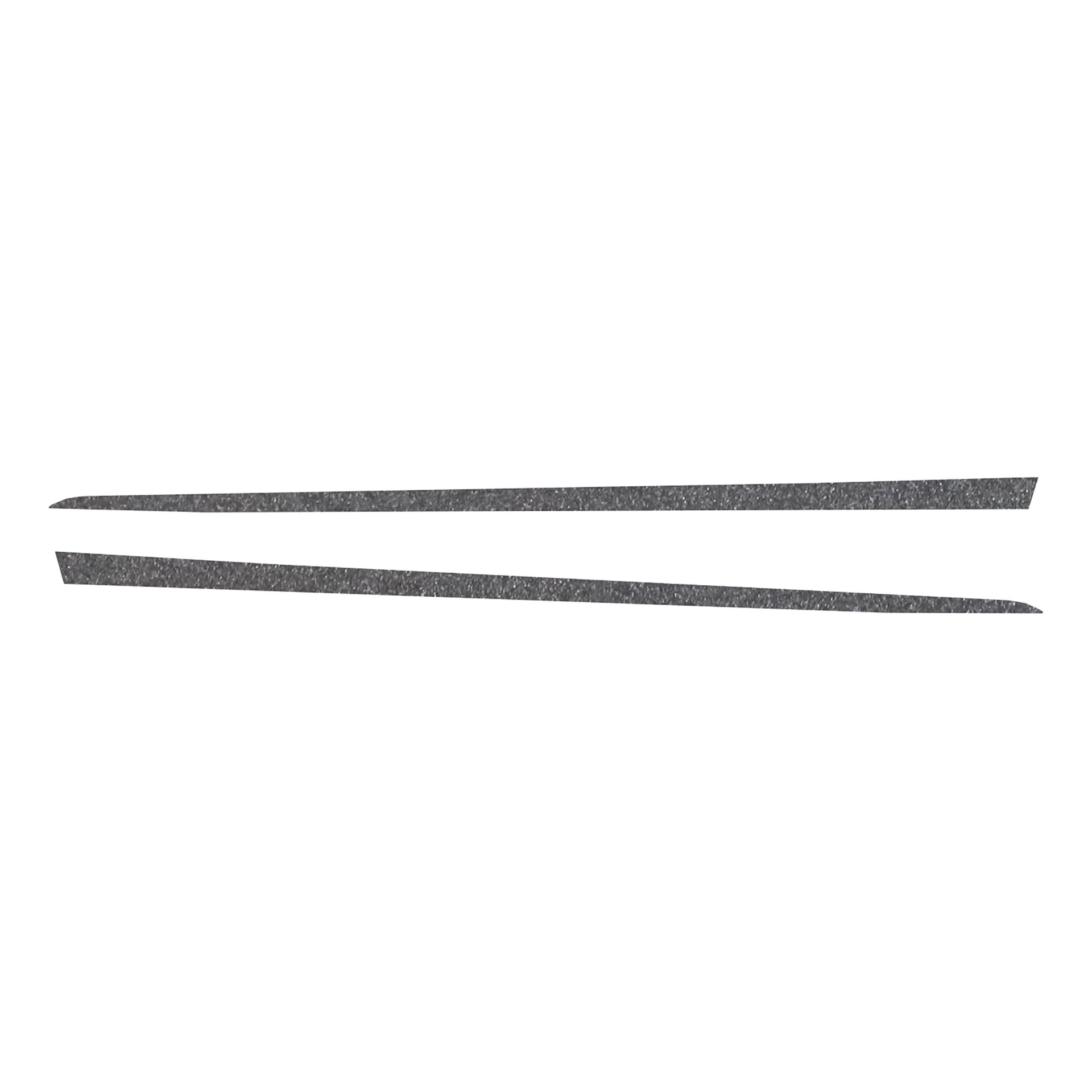 1997-2004 Corvette Hood Stripe Decals - Gloss Metallic Pearl Black - Solid Stripes - CA-75635-Corvette-Store-Online