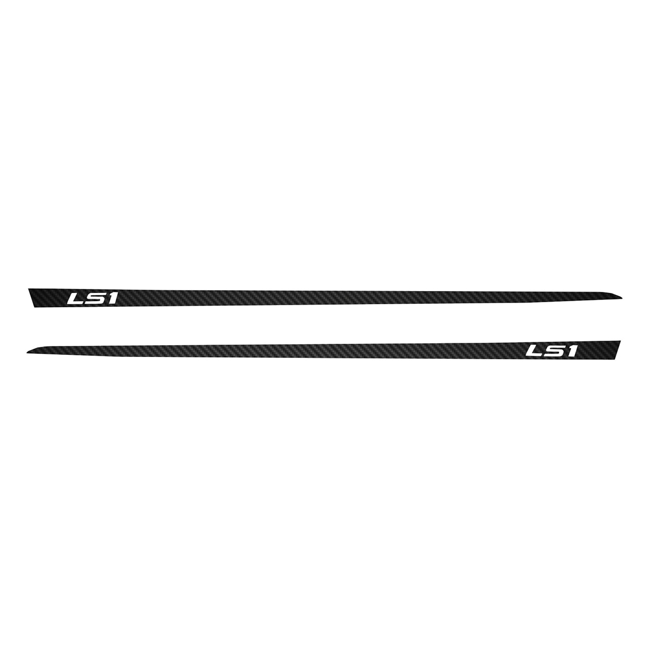 1997-2004 Corvette Hood Stripe Decals - Black Carbon Fiber - LS1 Script - CA-75636-Corvette-Store-Online