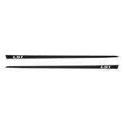 1997-2004 Corvette Hood Stripe Decals - Black Carbon Fiber - LS1 Script - CA-75636-Corvette-Store-Online