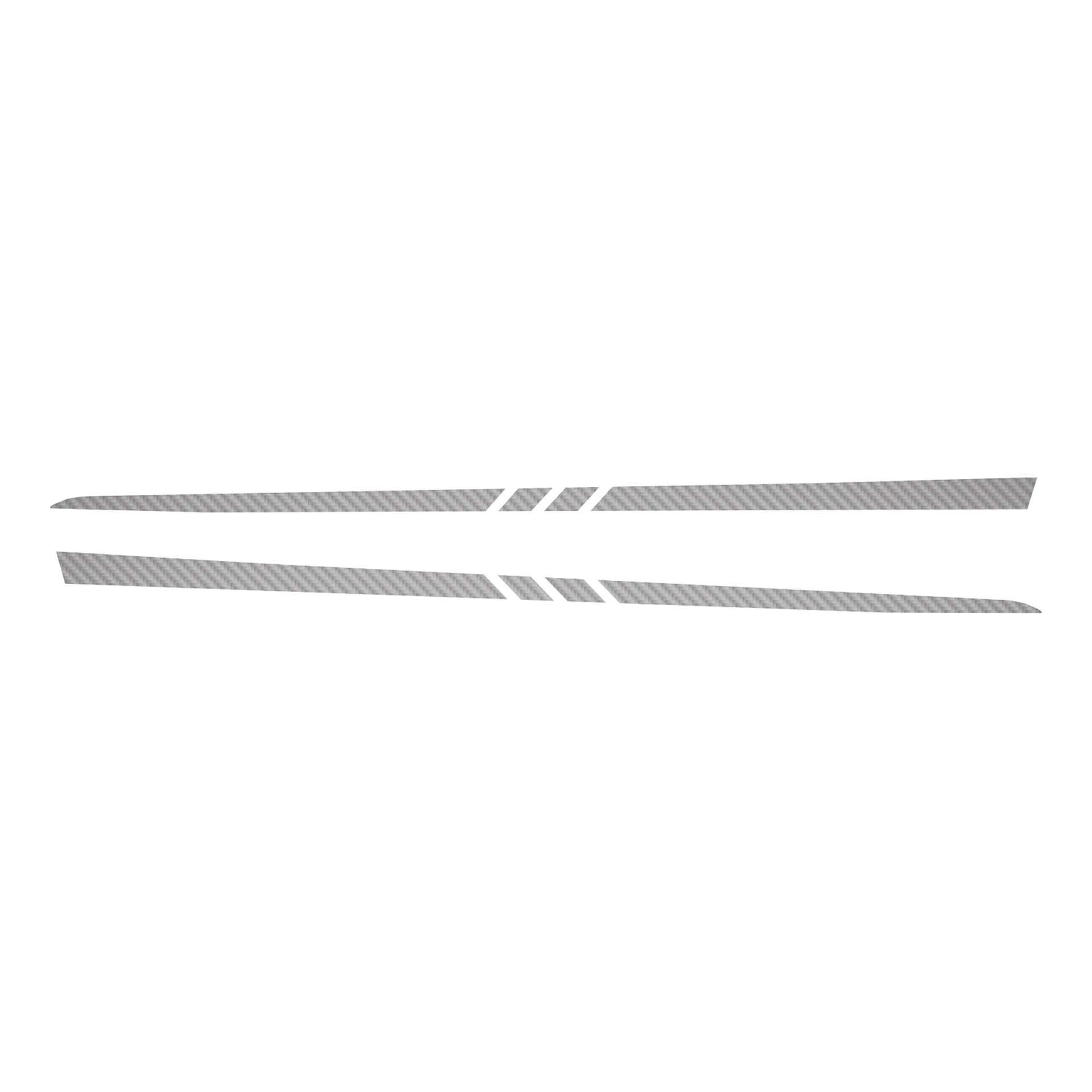 1997-2004 Corvette Hood Stripe Decals - Gray Gloss Carbon Fiber - 3 Center Cut Lines - CA-75638-Corvette-Store-Online