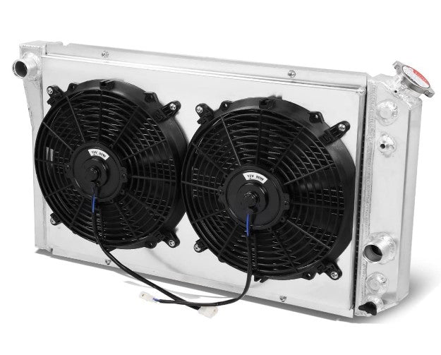 1984-1990 Corvette 3-Row Aluminum Radiator & 12V Fan Shroud - CA-75687-Corvette-Store-Online