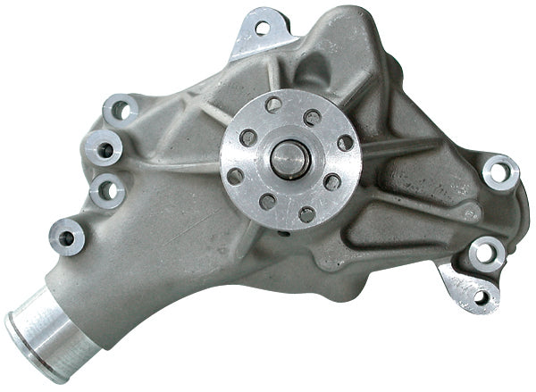 1968-1982 Corvette Small Block High Flow Mechanical Water Pump - Satin Aluminum - Long - CA-75912-Corvette-Store-Online