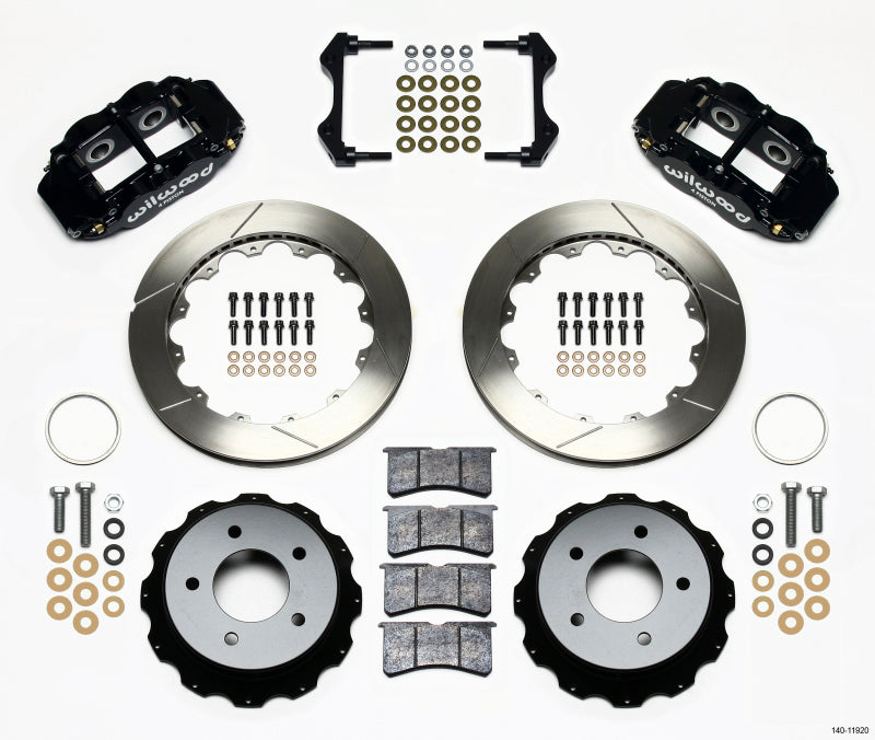 1984-1987 Corvette Forged Narrow SuperLite Big Brake Kit - Rear - Black - 13in - Slotted - CA-75960-Corvette-Store-Online