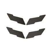 1997-2004 Corvette Vinyl Overlay Crossed Flags Emblem - Front & Rear - Black Carbon Fiber - CA-78090-Corvette-Store-Online