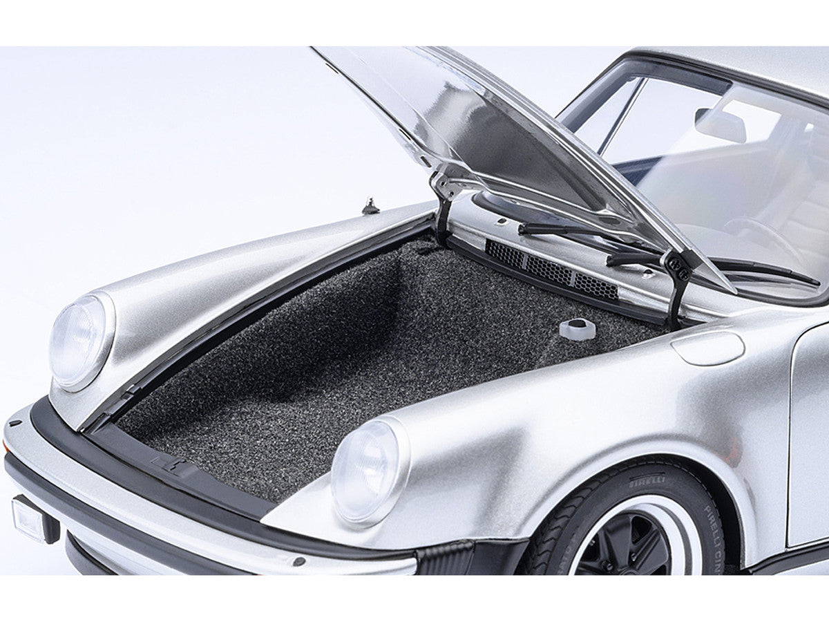 Porsche 911 Turbo 3.0 (930) Silver Metallic 1/18 Model Car
