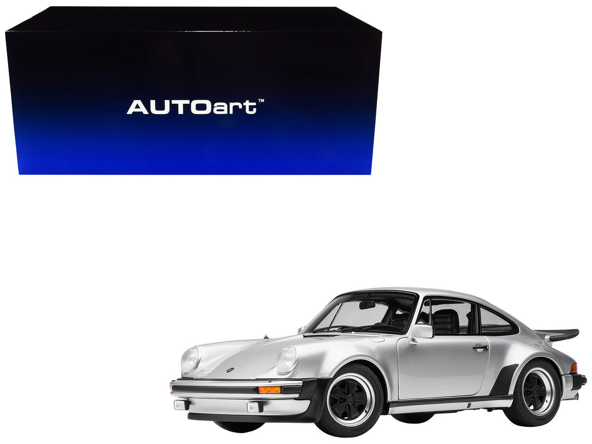 Porsche 911 Turbo 3.0 (930) Silver Metallic 1/18 Model Car
