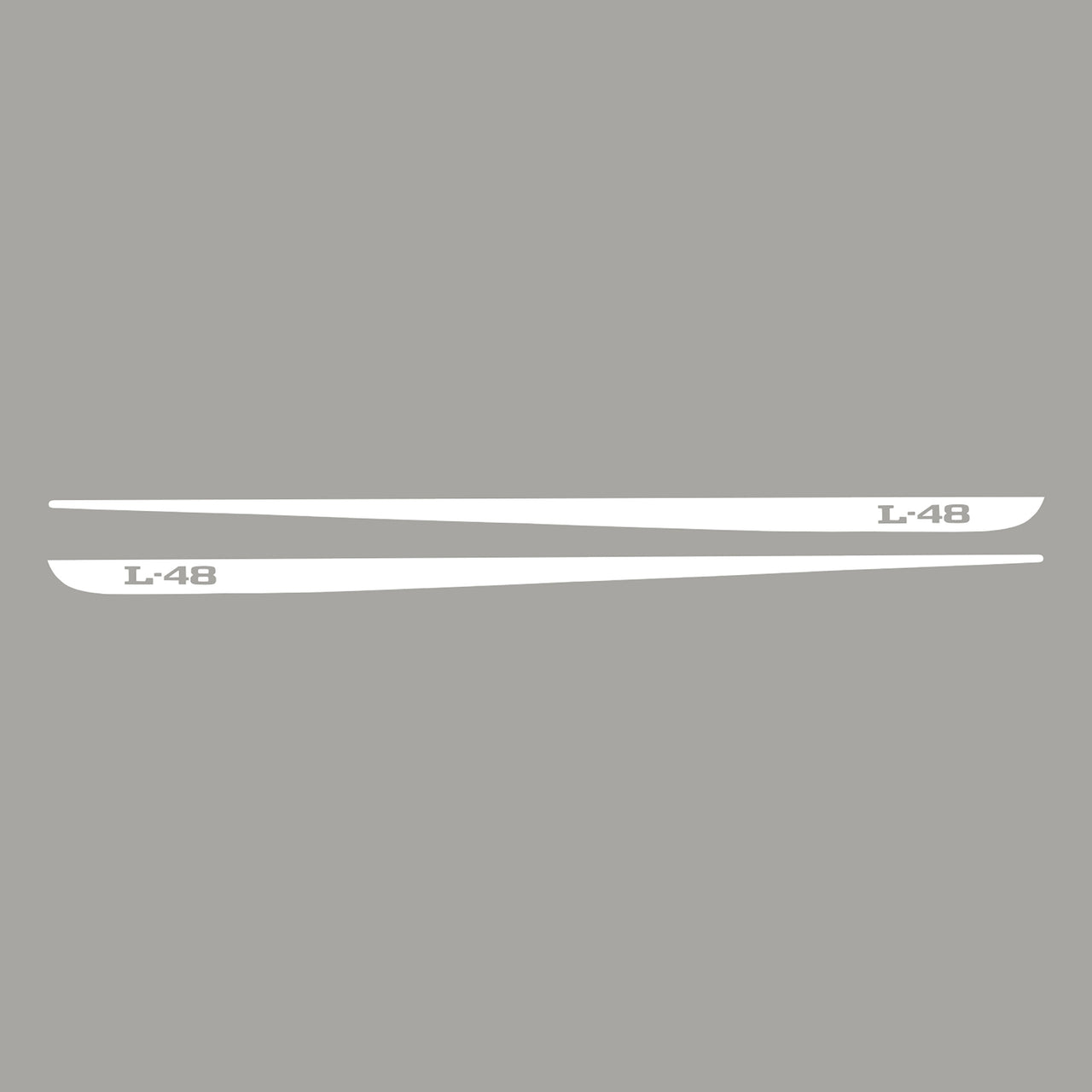 1968-1982 Corvette Hood Stripe Decals - Pair L-48 Gloss White - CA-78328-Corvette-Store-Online