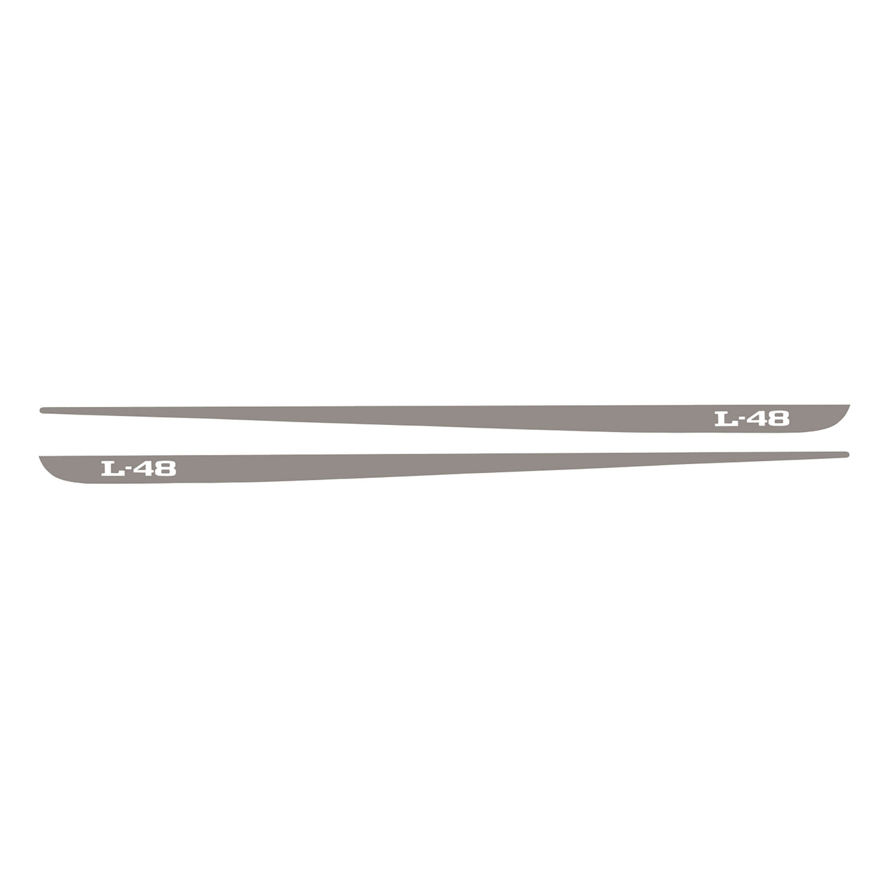 1968-1982 Corvette Hood Stripe Decals - Pair L-48 Gloss Silver - CA-78329-Corvette-Store-Online