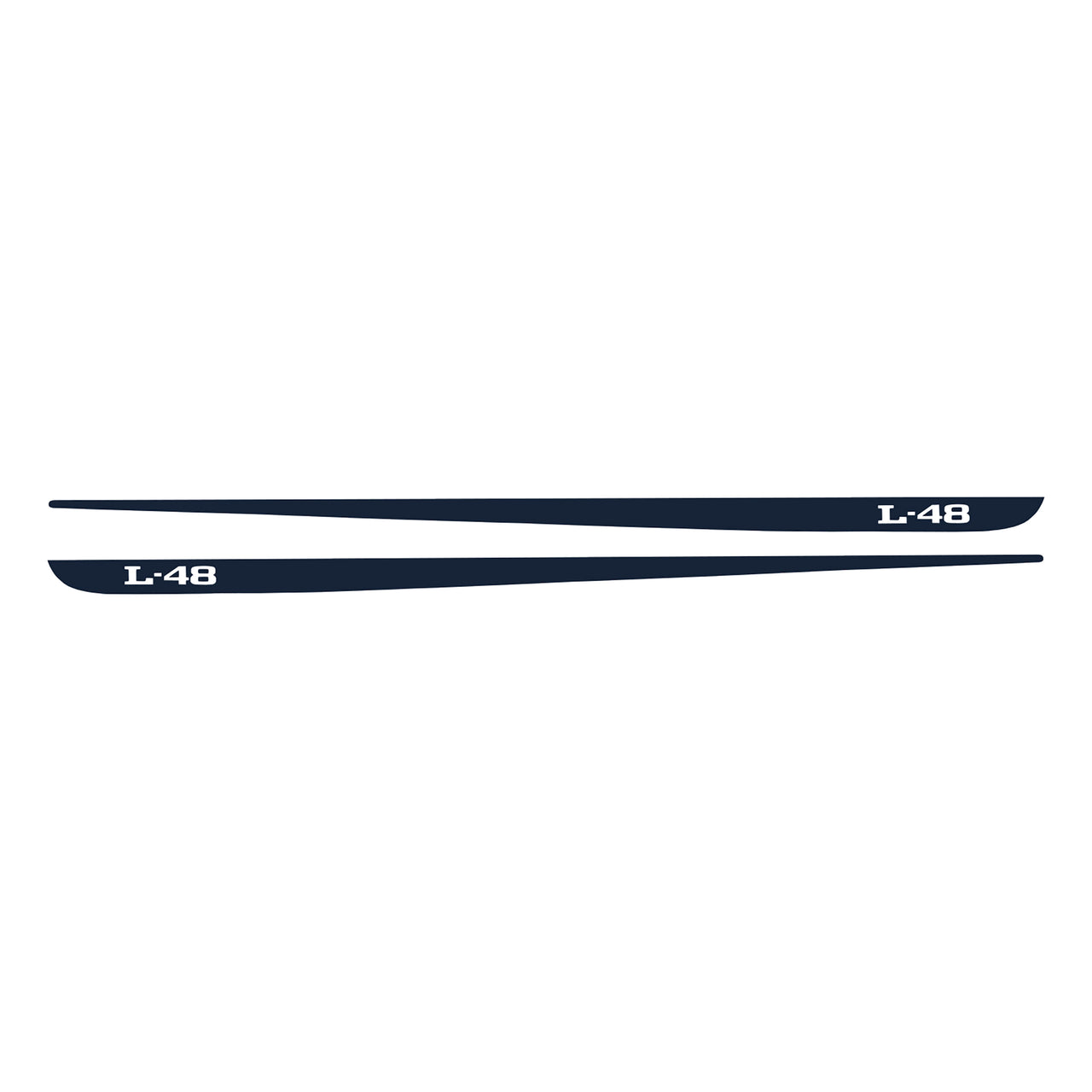 1968-1982 Corvette Hood Stripe Decals - Pair L-48 Gloss Blue - CA-78330-Corvette-Store-Online