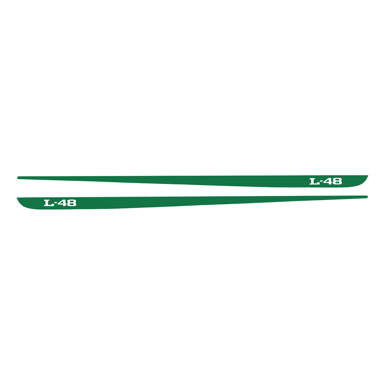 1968-1982 Corvette Hood Stripe Decals - Pair L-48 Gloss Green - CA-78331-Corvette-Store-Online