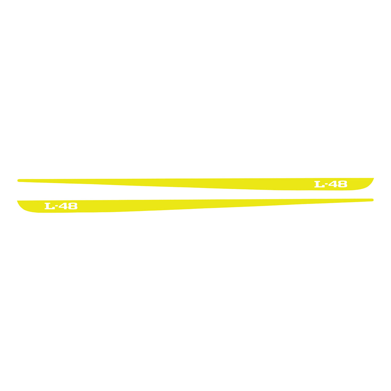 1968-1982 Corvette Hood Stripe Decals - Pair L-48 Gloss Yellow - CA-78333-Corvette-Store-Online