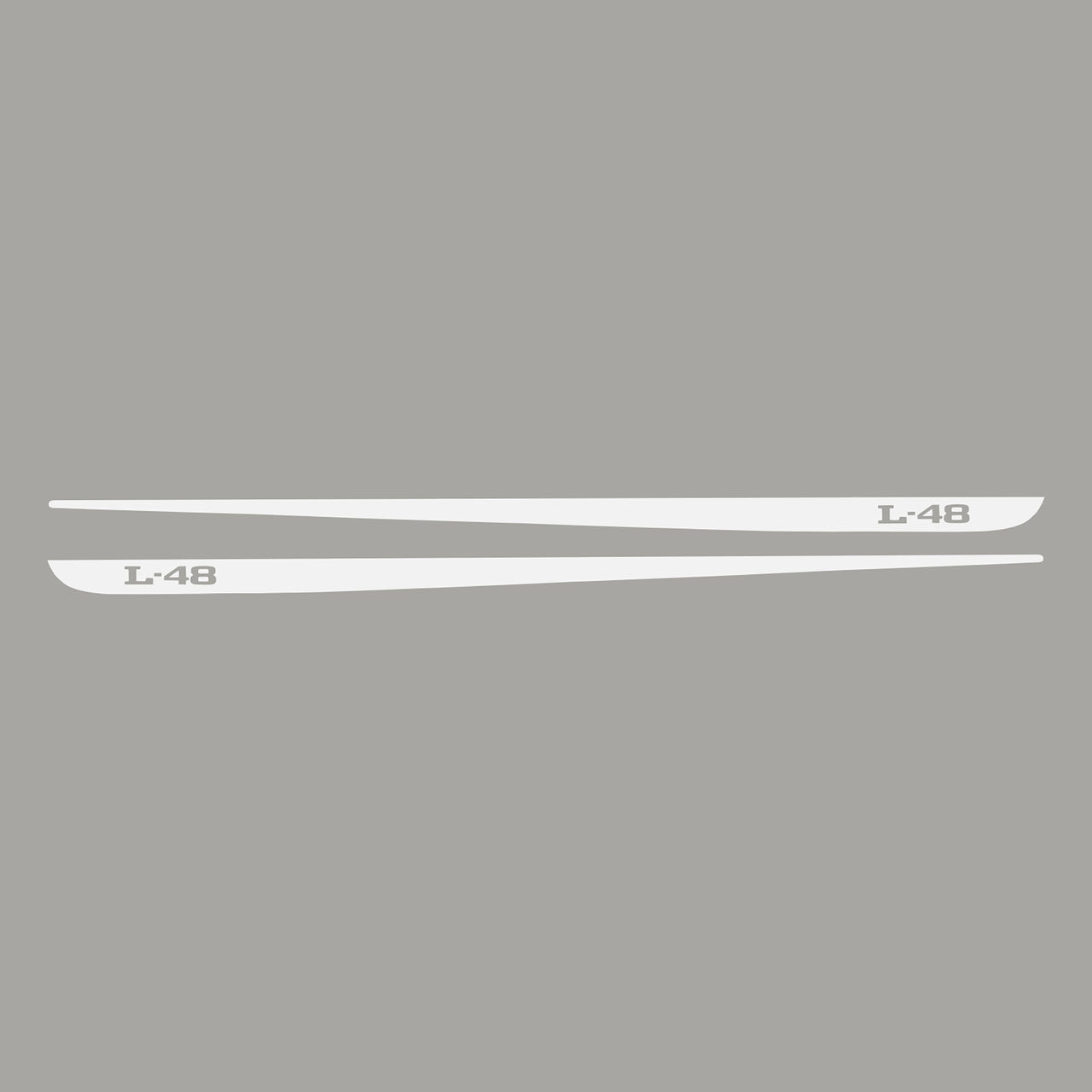 1968-1982 Corvette Hood Stripe Decals - Pair L-48 Matte White - CA-78336-Corvette-Store-Online