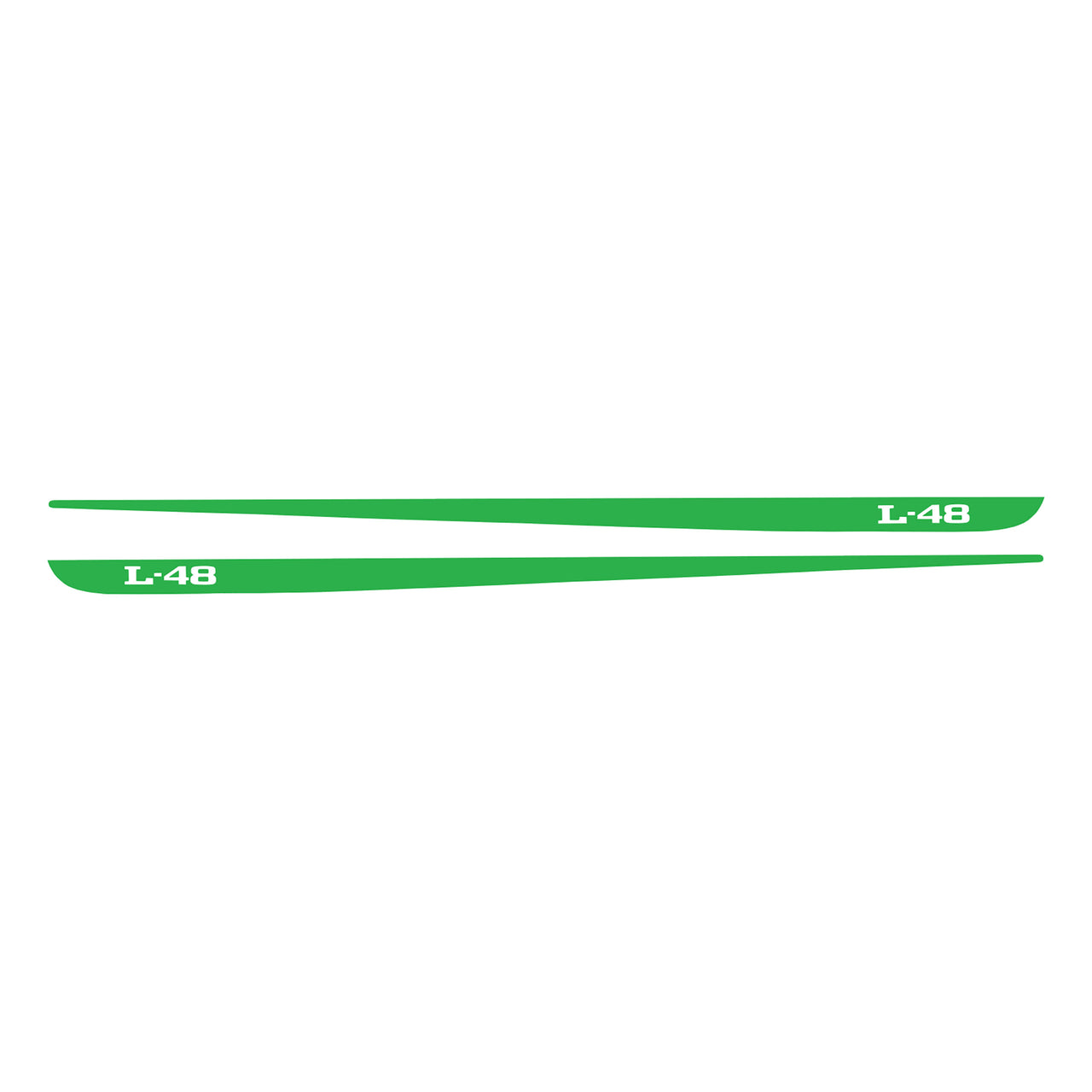 1968-1982 Corvette Hood Stripe Decals - Pair L-48 Matte Lime Green - CA-78338-Corvette-Store-Online
