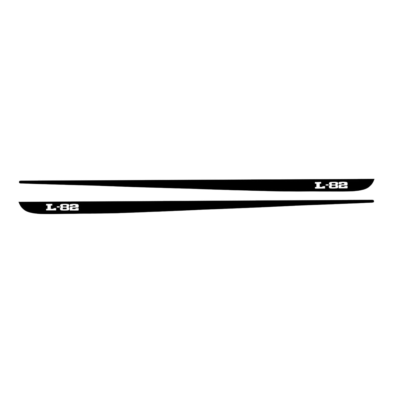 1968-1982 Corvette Hood Stripe Decals - Pair L-82 Gloss Black - CA-78340-Corvette-Store-Online