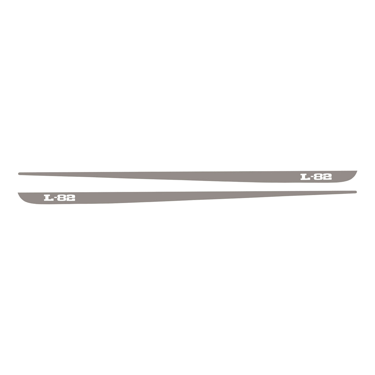 1968-1982 Corvette Hood Stripe Decals - Pair L-82 Gloss Silver - CA-78342-Corvette-Store-Online