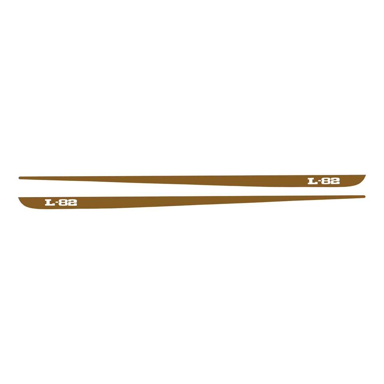 1968-1982 Corvette Hood Stripe Decals - Pair L-82 Gloss Metallic Gold - CA-78343-Corvette-Store-Online