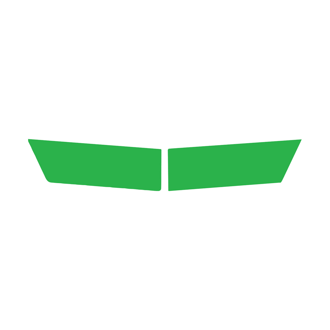 1984-1996 Corvette Colored Crossed Flag Emblem Overlay Front Gloss Lime Green - CA-79109-Corvette-Store-Online