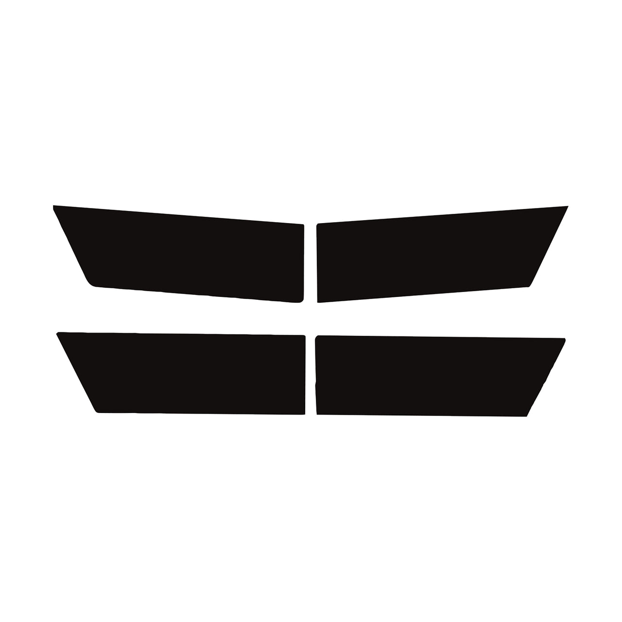 1984-1996 Corvette Colored Crossed Flag Emblem Overlay Front & Rear Matte Black - CA-79113-Corvette-Store-Online