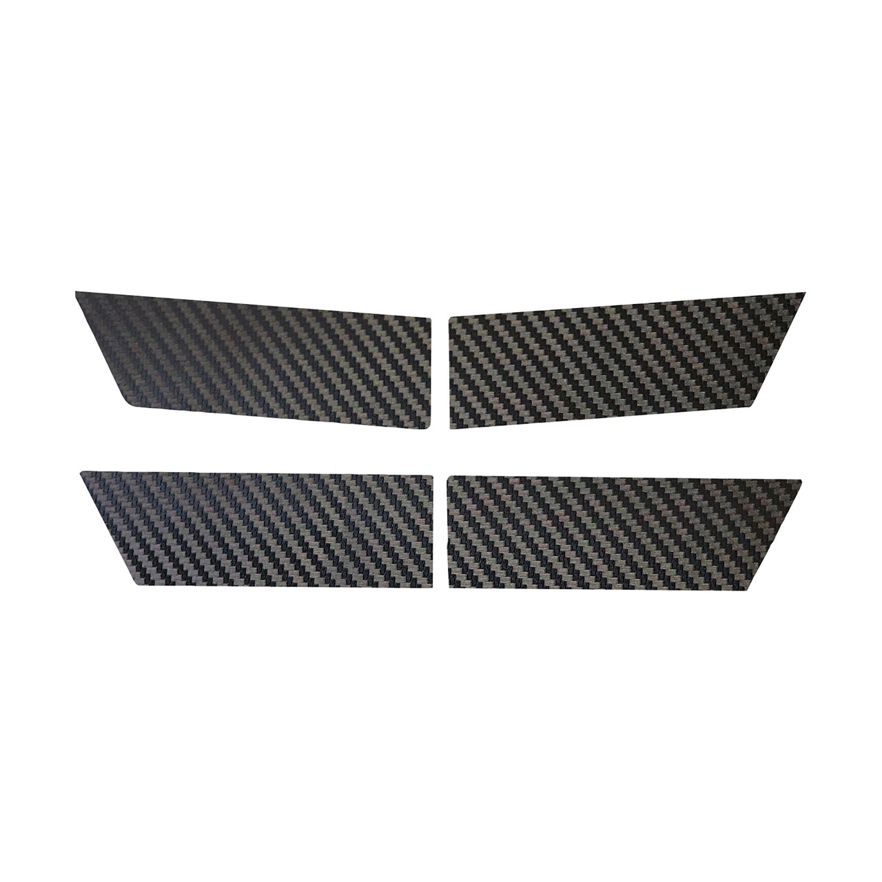1984-1996 Corvette Colored Crossed Flag Emblem Overlay Front & Rear Black Carbon Fiber - CA-79114-Corvette-Store-Online