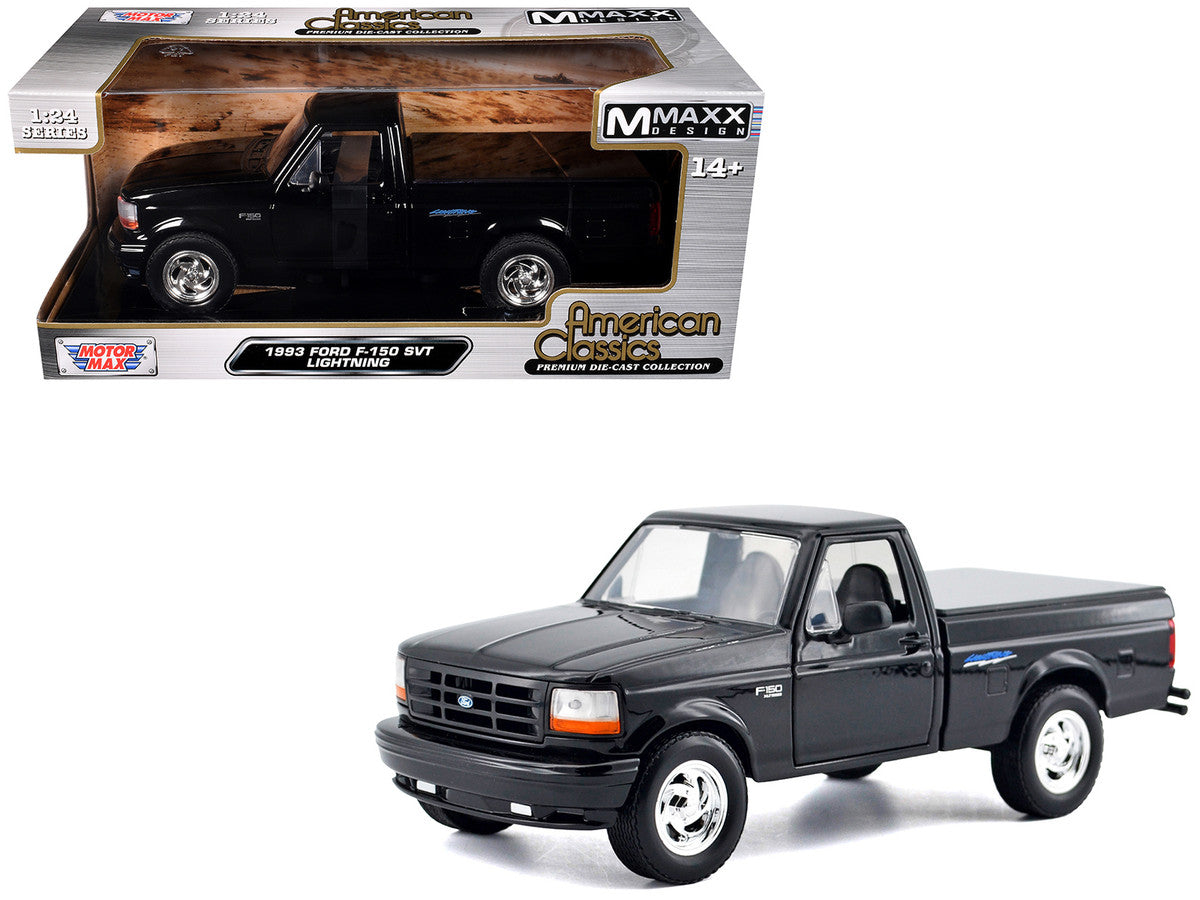 1993 Ford F-150 SVT Lightning Pickup Truck Black "Maxx Design" Series 1/24 Diecast Model Car