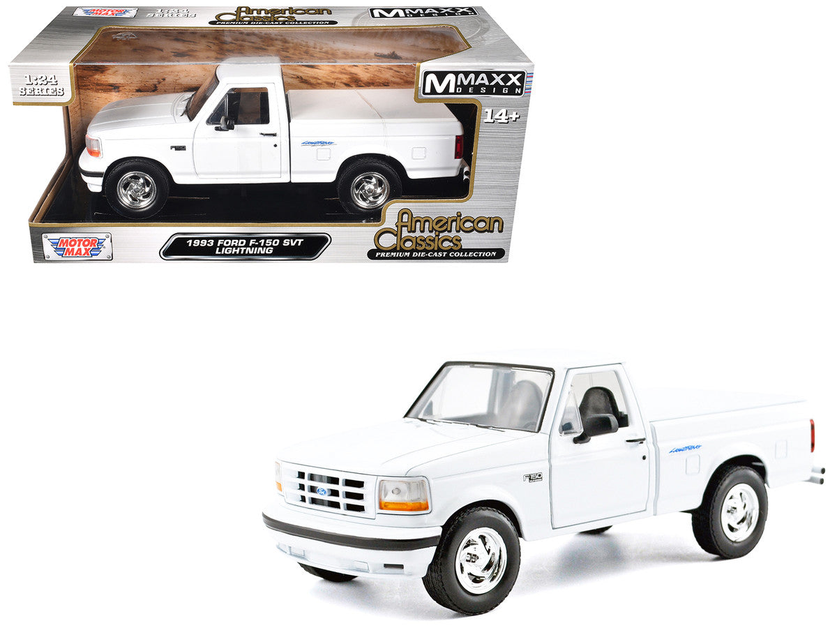 1993 Ford F-150 SVT Lightning Pickup Truck White "Maxx Design" Series 1/24 Diecast Model Car