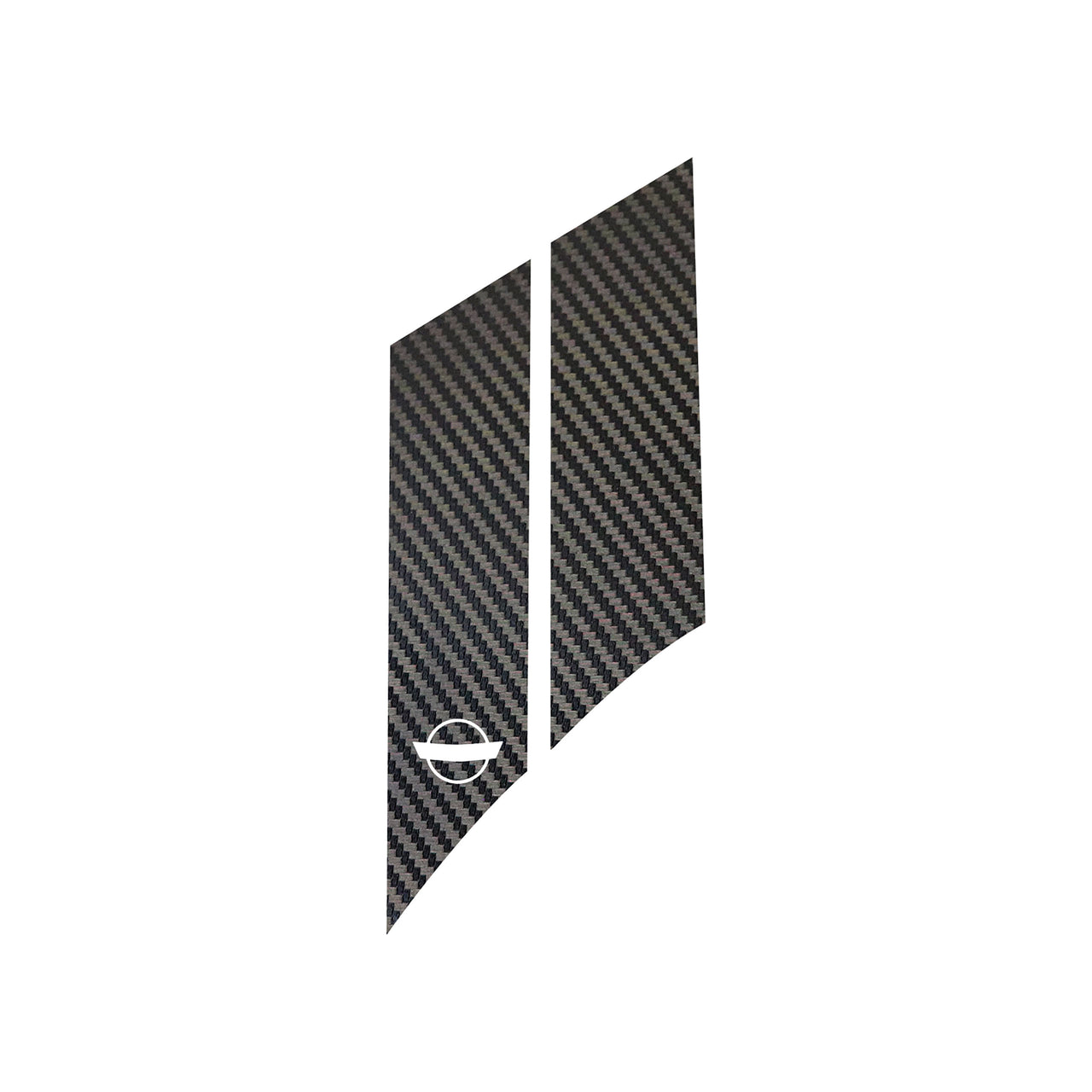 1984-1996 Corvette GS Hash Marks W/ Cutout Psngr Black Carbon Fiber C4 - Crossed Flags - CA-79490-Corvette-Store-Online