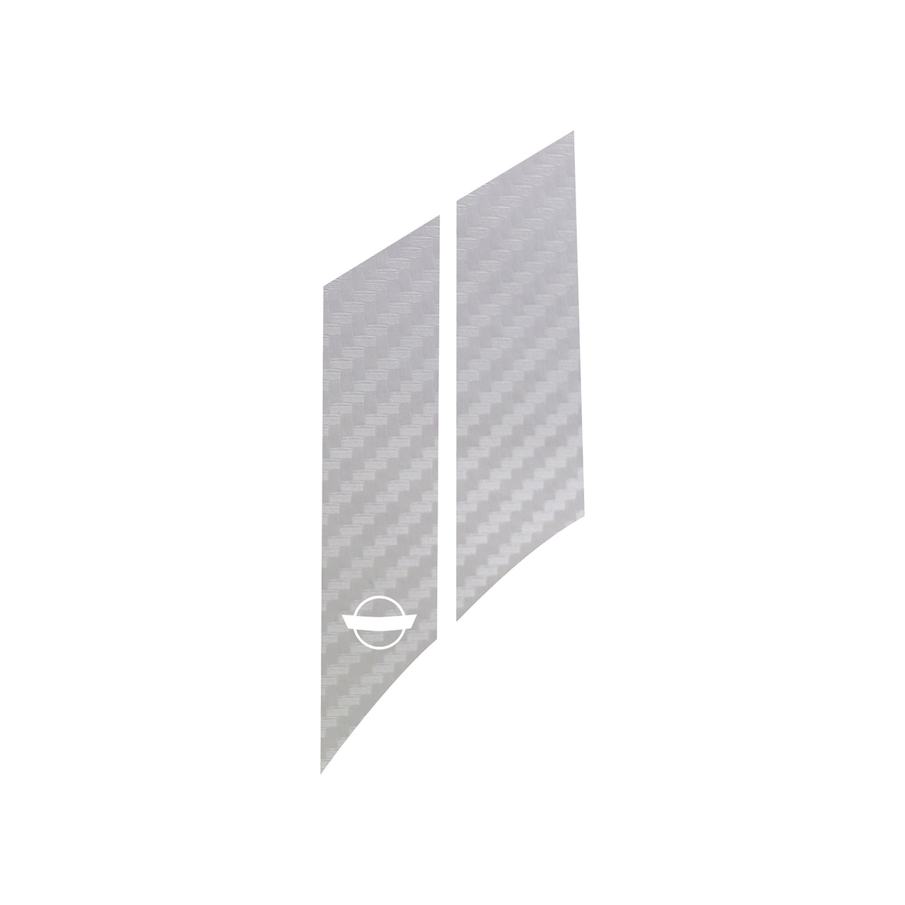 1984-1996 Corvette GS Hash Marks W/ Cutout Psngr White Carbon Fiber C4 - Crossed Flags - CA-79493-Corvette-Store-Online