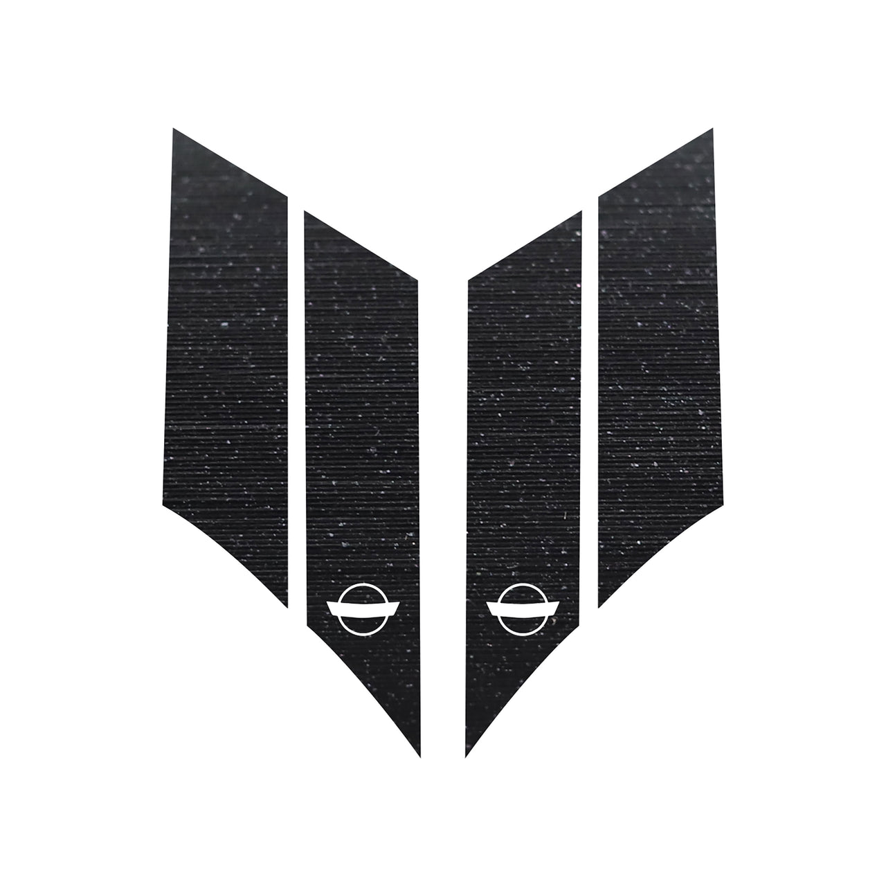 1984-1996 Corvette GS Hash Marks W/ Cutout Both Black Brushed Steel C4 - Crossed Flags - CA-79622-Corvette-Store-Online