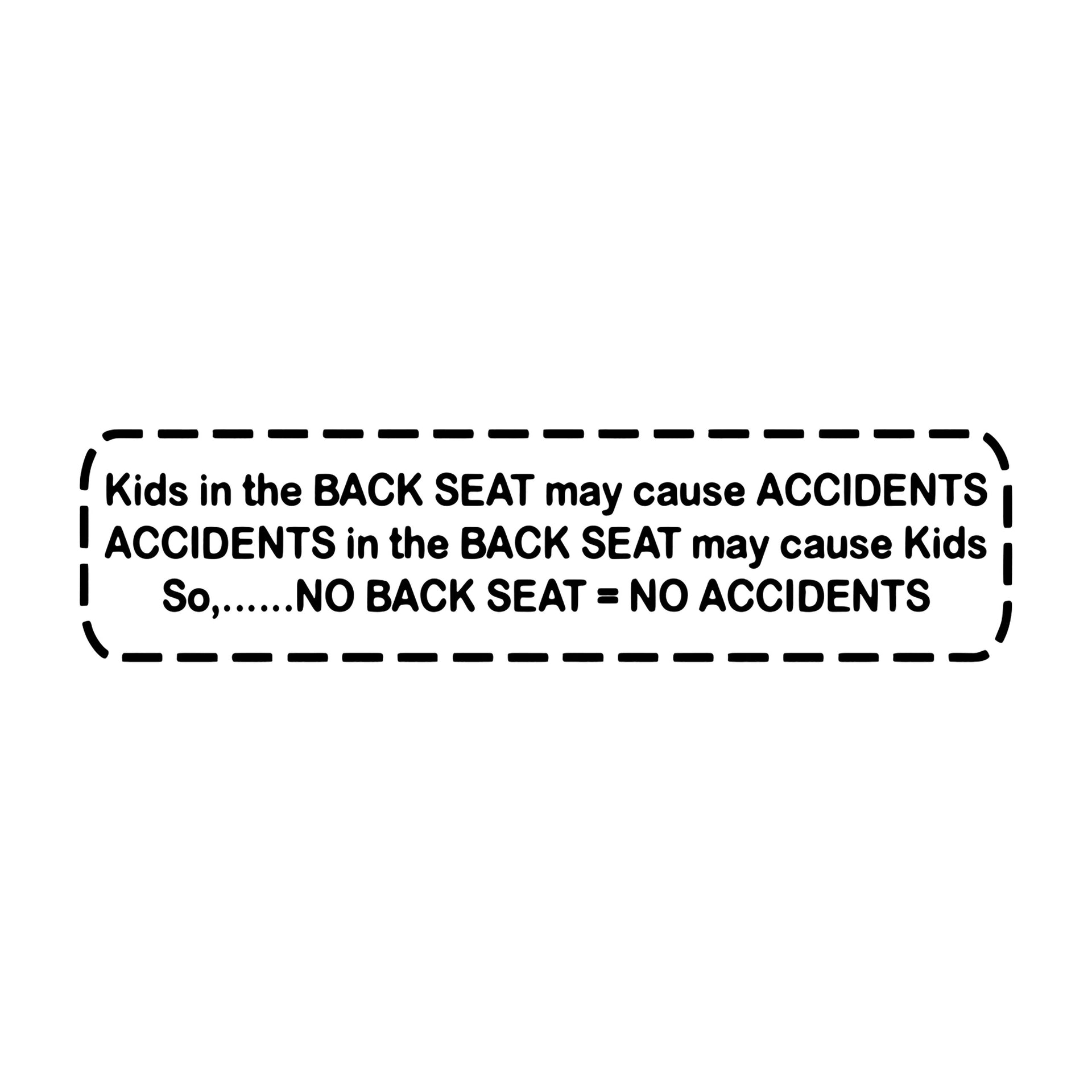 1953-2023 Corvette No Backseat No Accidents Decal Gloss Black - CA-79671-Corvette-Store-Online