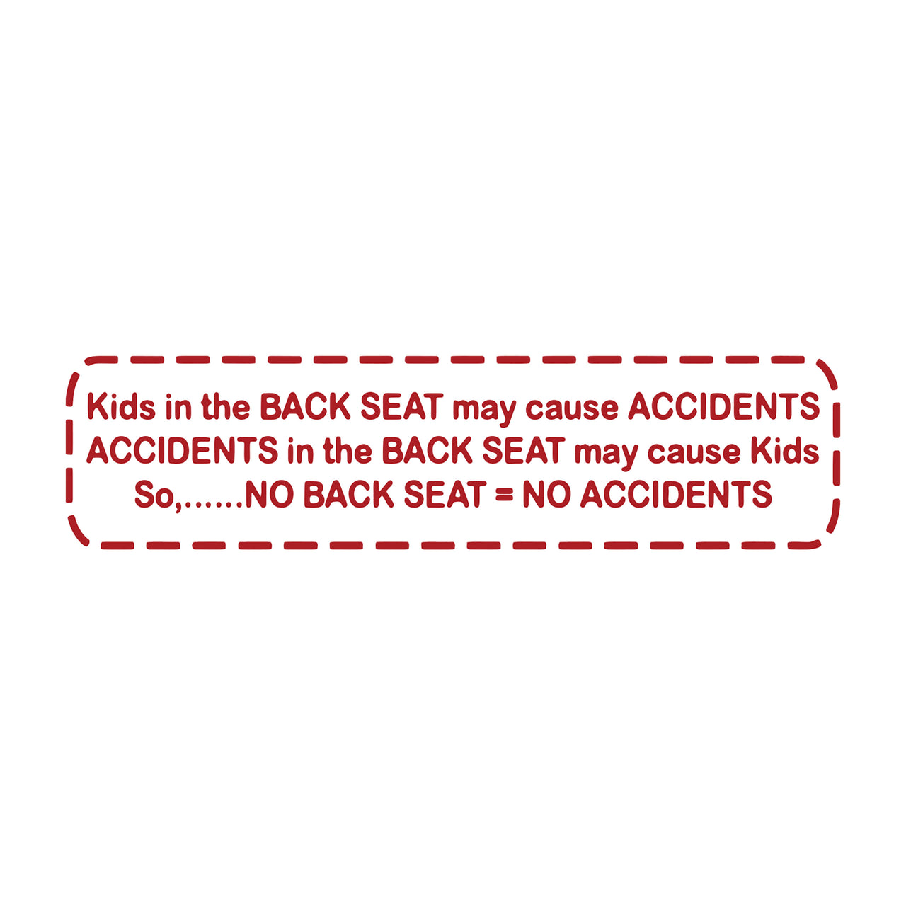 1953-2023 Corvette No Backseat No Accidents Decal Gloss Red - CA-79672-Corvette-Store-Online