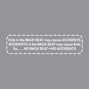 1953-2023 Corvette No Backseat No Accidents Decal Gloss White - CA-79673-Corvette-Store-Online