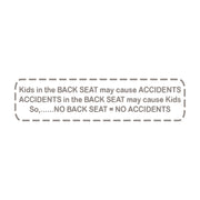 1953-2023 Corvette No Backseat No Accidents Decal Gloss Silver - CA-79674-Corvette-Store-Online