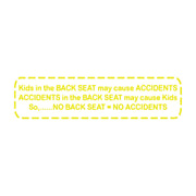 1953-2023 Corvette No Backseat No Accidents Decal Gloss Yellow - CA-79677-Corvette-Store-Online