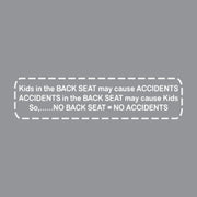 1953-2023 Corvette No Backseat No Accidents Decal Matte White - CA-79678-Corvette-Store-Online