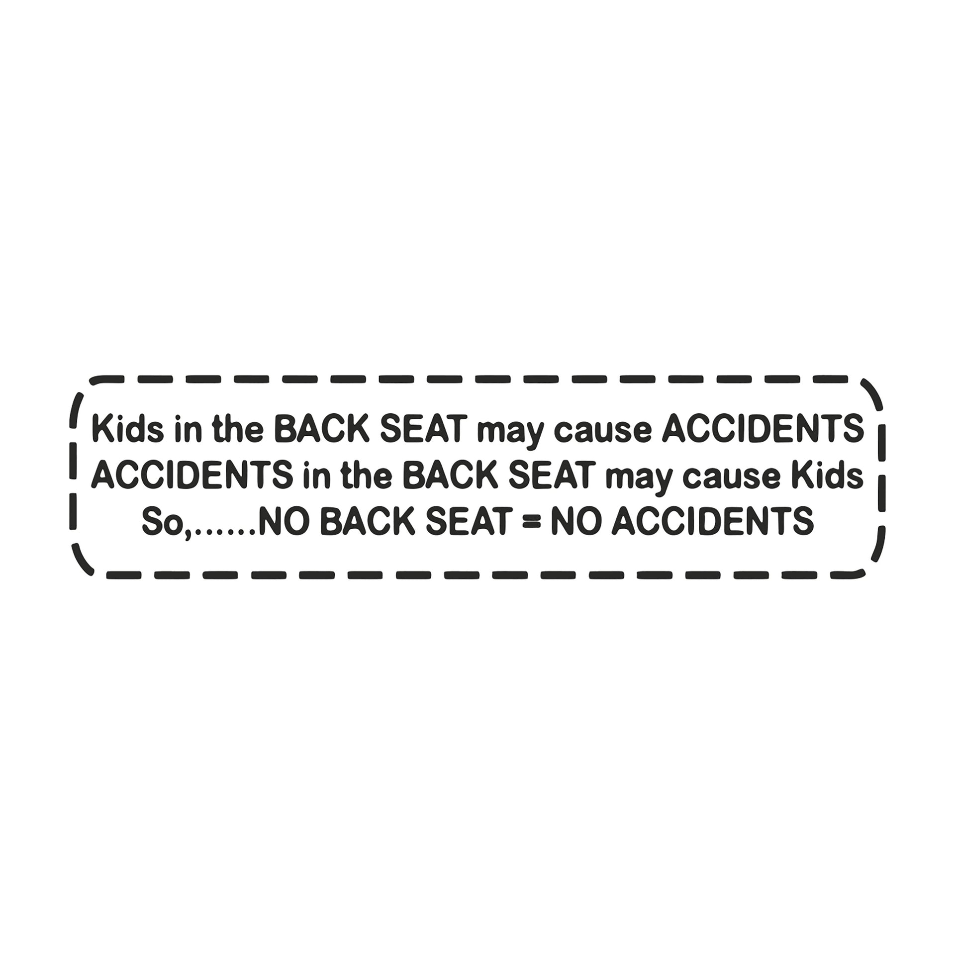 1953-2023 Corvette No Backseat No Accidents Decal Matte Dark Gray - CA-79679-Corvette-Store-Online