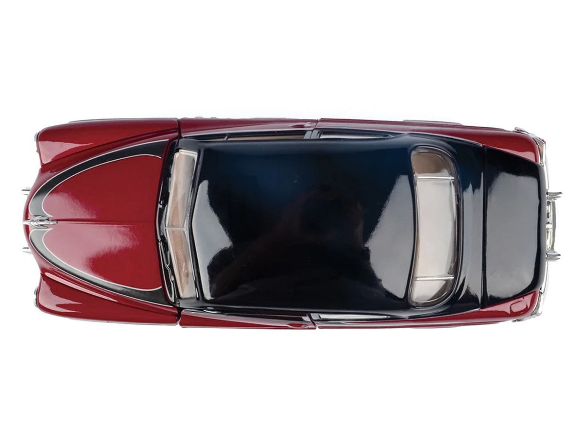 1949 Mercury Coupe Red Metallic with Black Top and Gray Graphics "Kult Klassics" Series 1/24 Diecast Model Car
