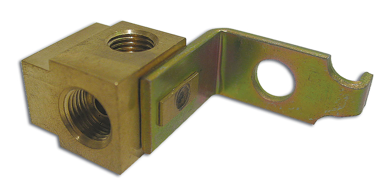 1963-1965 Corvette Brake Line Block Left Front (65 W/O Power Brake) - CA-8124-Corvette-Store-Online